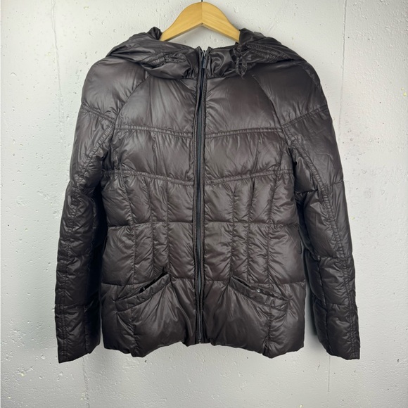 BCBG MaxAzria “Orson” Packable Lightweight Duck Down Puffer Jacket Espresso S - Picture 2 of 15